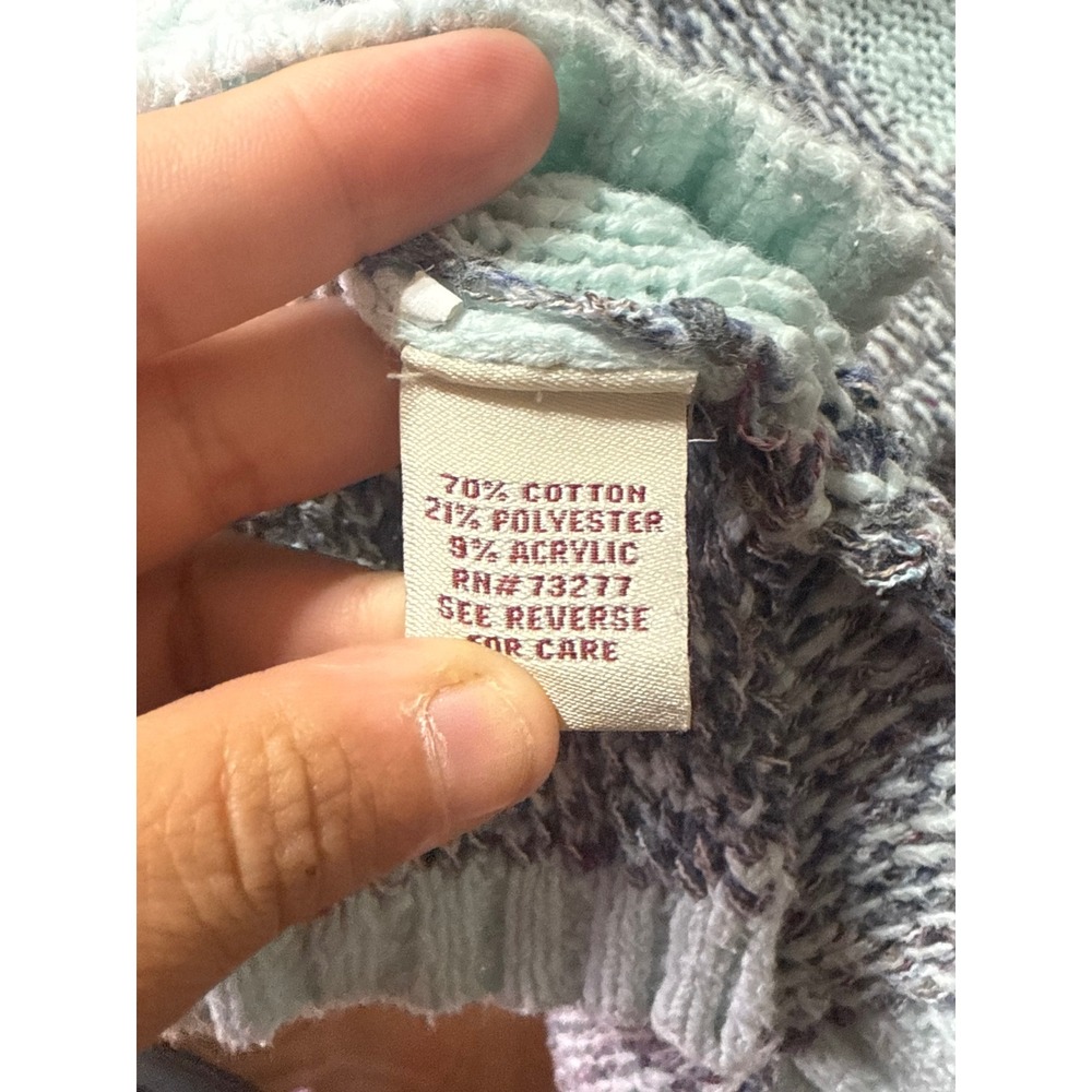 Mudd Y2K Striped Knit Sweater Light Mint Color Size L‎ - Picture 4 of 4